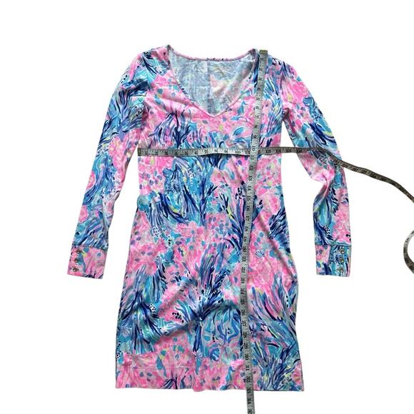 Lilly Pulitzer Davie Dress Pink and Blue Size XXS - Picture 4 of 9